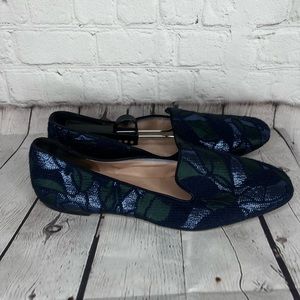 J.Crew Navy Floral Loafers